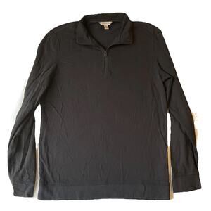 Calvin Klein Jeans Men Sweatshirt S Black Activewear Zipper Long Sleeve Cotton